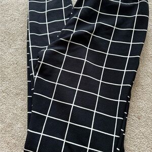 Black and White Plaid Grid Pants Size M
